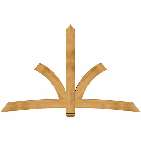 Ekena Millwork Davenport Rough Sawn Timber Gable Bracket, Western Red Cedar, 96"W x 60"H x 6"D x 6"F, 15/12 Pitch GBW096X60X0606DAV00RWR